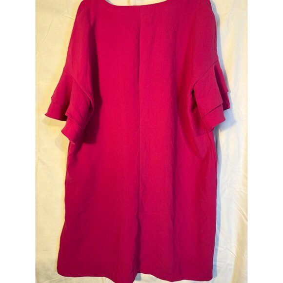 Pink Statement Sleeves Office Dress Barbie Pink Womens Plus 2X XXL Retro Indie - Picture 4 of 4